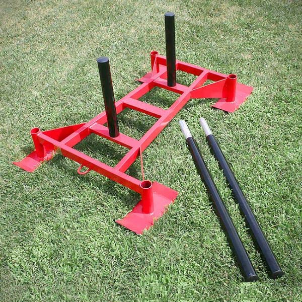 Professional Driving Power Sled Red XM Fitness Agility and Speed; jump ropes, climbing and battle ropes, ladders, sled, interval timer 3144-03_3_4