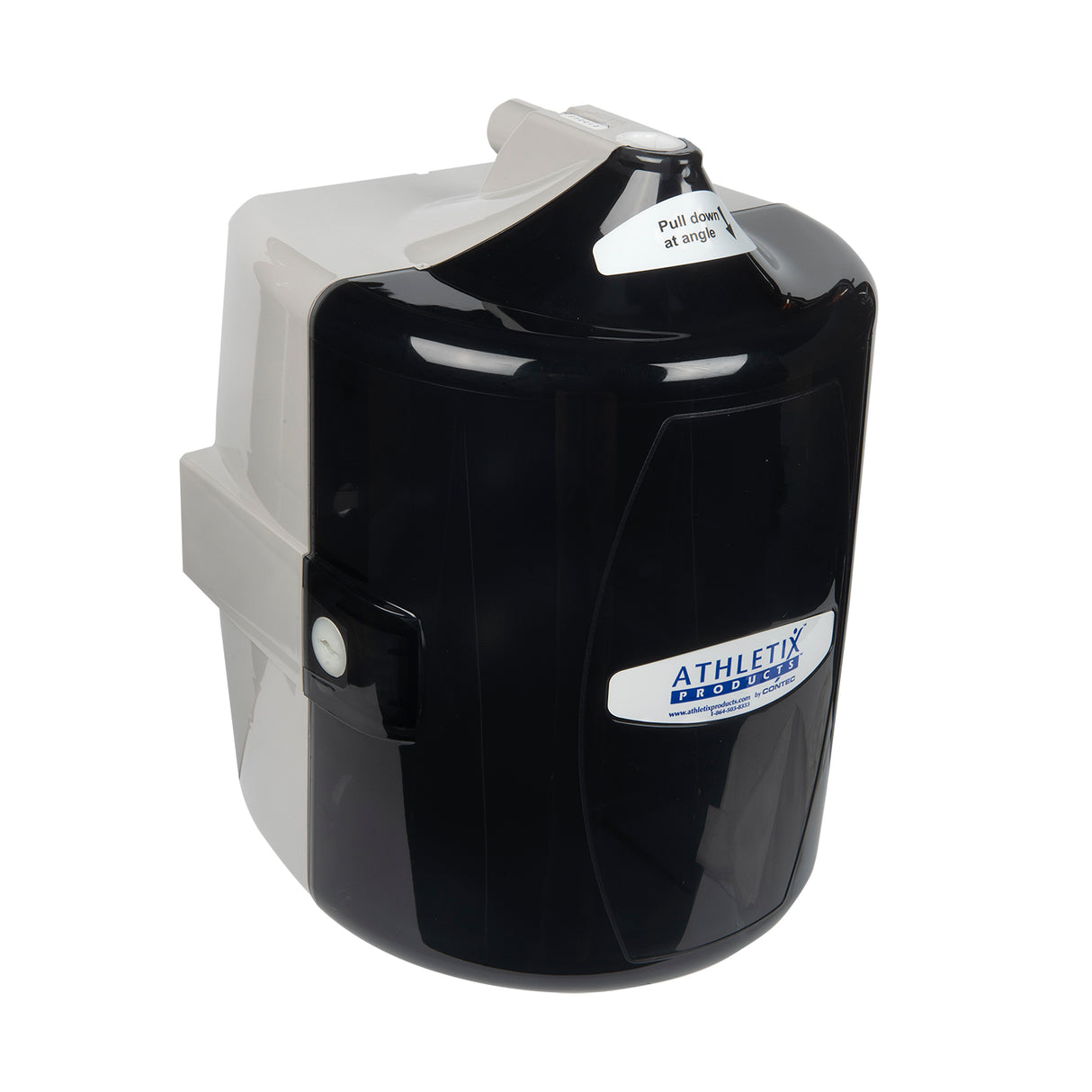 Athletix Wipes Wall mountable Center Pull Dispenser (Dispenser Only) T3 Athletix Miscellaneous, specialized equipment mats, ice shaker, wipes, lube-n-walk, chalk 9433_angled