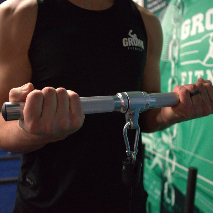 Aluminum Revolving Straight Bar - Black G&G Fitness Equipment Cable attachments AluminumStraightCurlBarLifestyle_720x_23d25f78-cf78-4287-b0bd-ecd748c4c84d