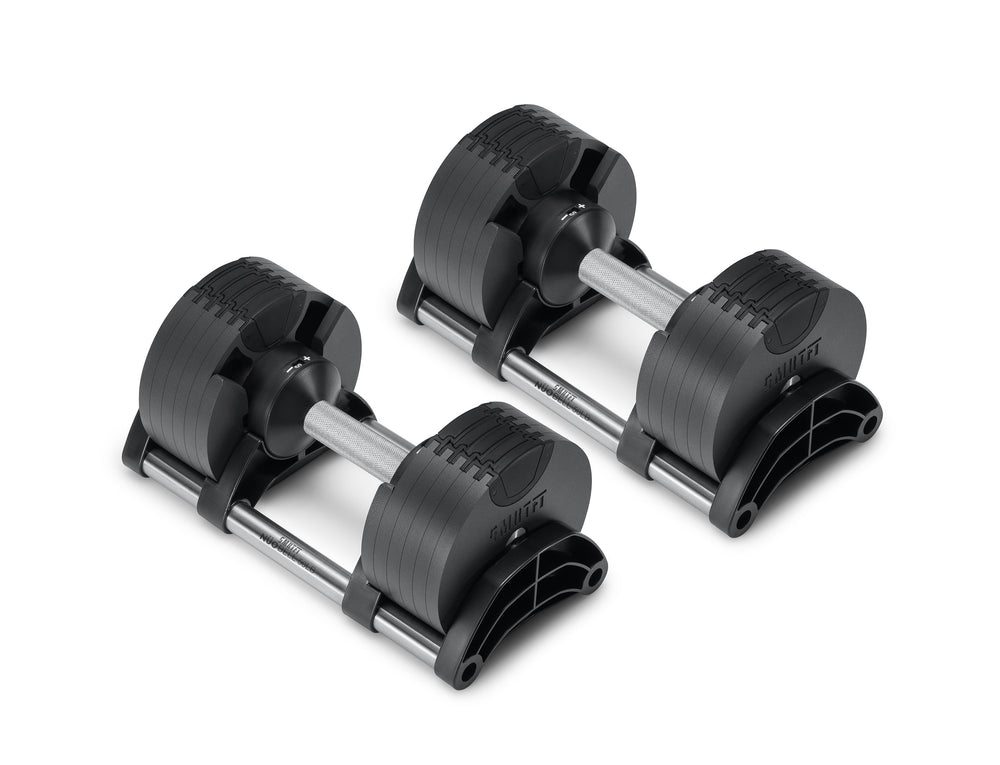 NÜOBELL 50lb Adjustable Dumbbell Set SMRTFT Variant(s) - Color BLACK_50_MBS5004