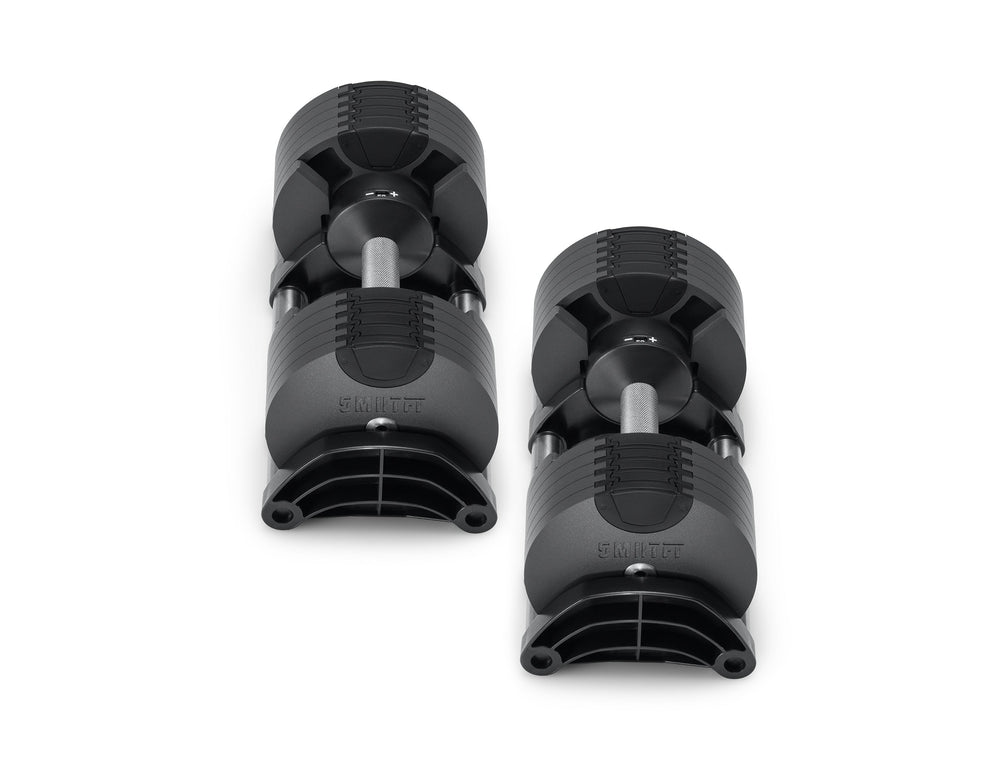 NÜOBELL 50lb Adjustable Dumbbell Set SMRTFT Variant(s) - Color BLACK_50_MBS5007
