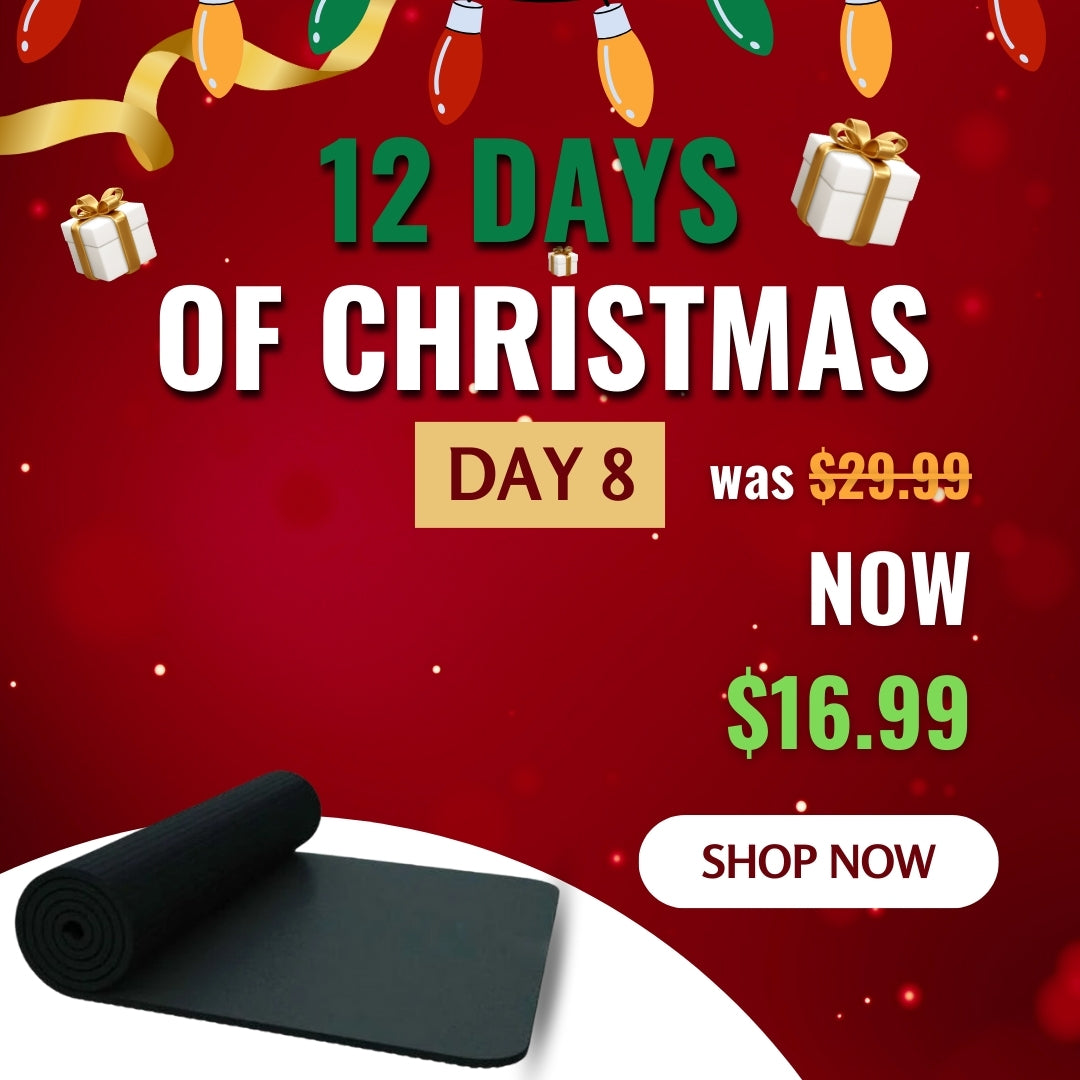 XM Yoga Mat 72 in Padded Black - Final Stock XM Fitness Mats; padded exercise and aerobic mats Day8_YogaMat_12DaysOfChristmas_1_c6023870-9972-44d3-89f3-1137bd30d312