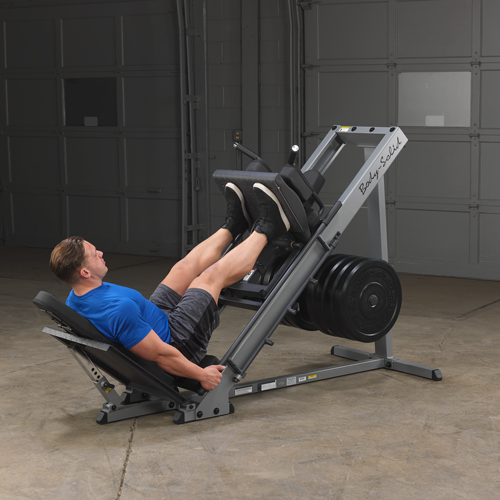 Body-Solid GLPH1100 Leg Press & Hack Squat - Discontinued Body Solid Home Gym, Small; Single stack or a-frame double stack (functional trainer). 5 functions or less GLPH1100_0123_500px_1800x1800_b7700f63-eedd-4ec8-bdab-ed51854b2a91