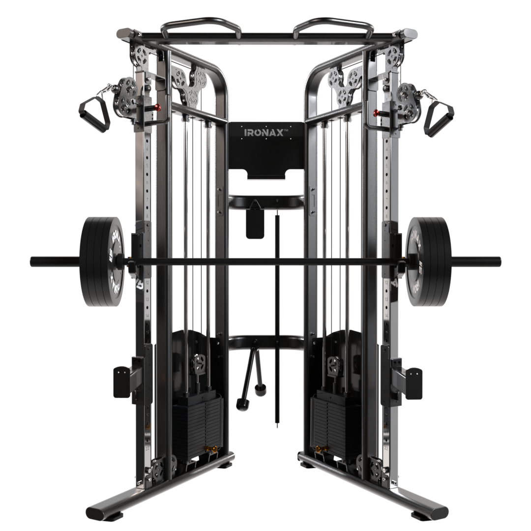 IRONAX XFT Half Rack Kit J-Hooks & Spotter Arms Ironax J-hooks, dip attachments, etc IRONAXFUNCTIONAL-17_1