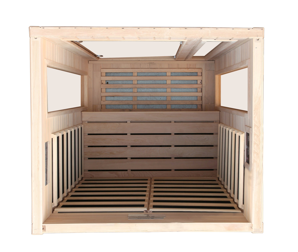 Pro 6 Madison 1-2 Per Near Zero EMF FAR Infrared Sauna Golden Designs Home P6-H106-01topview