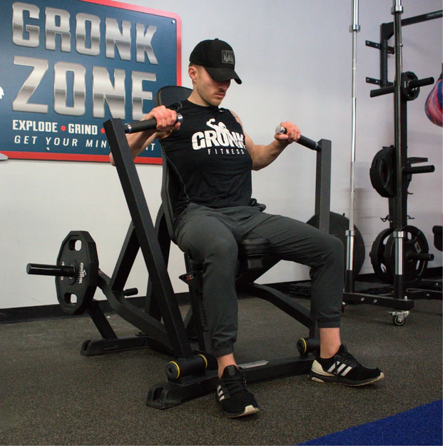 Gronk Fitness Seated Chest Press - Plate Loaded Gronk Fitness Products Selectorized, single stack, MTS, Hammer, assembled Screenshot2024-04-29at17-26-30GronkFitnessSeatedChestPress-PlateLoaded