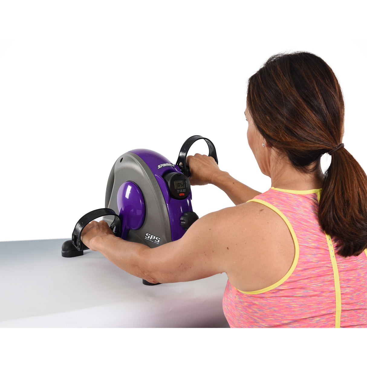 Stamina Mini Exercise Bike with Smooth pedal System, Purple Stamina Aerobics; aerobic step, HR straps WEB2HGH15-0142.2