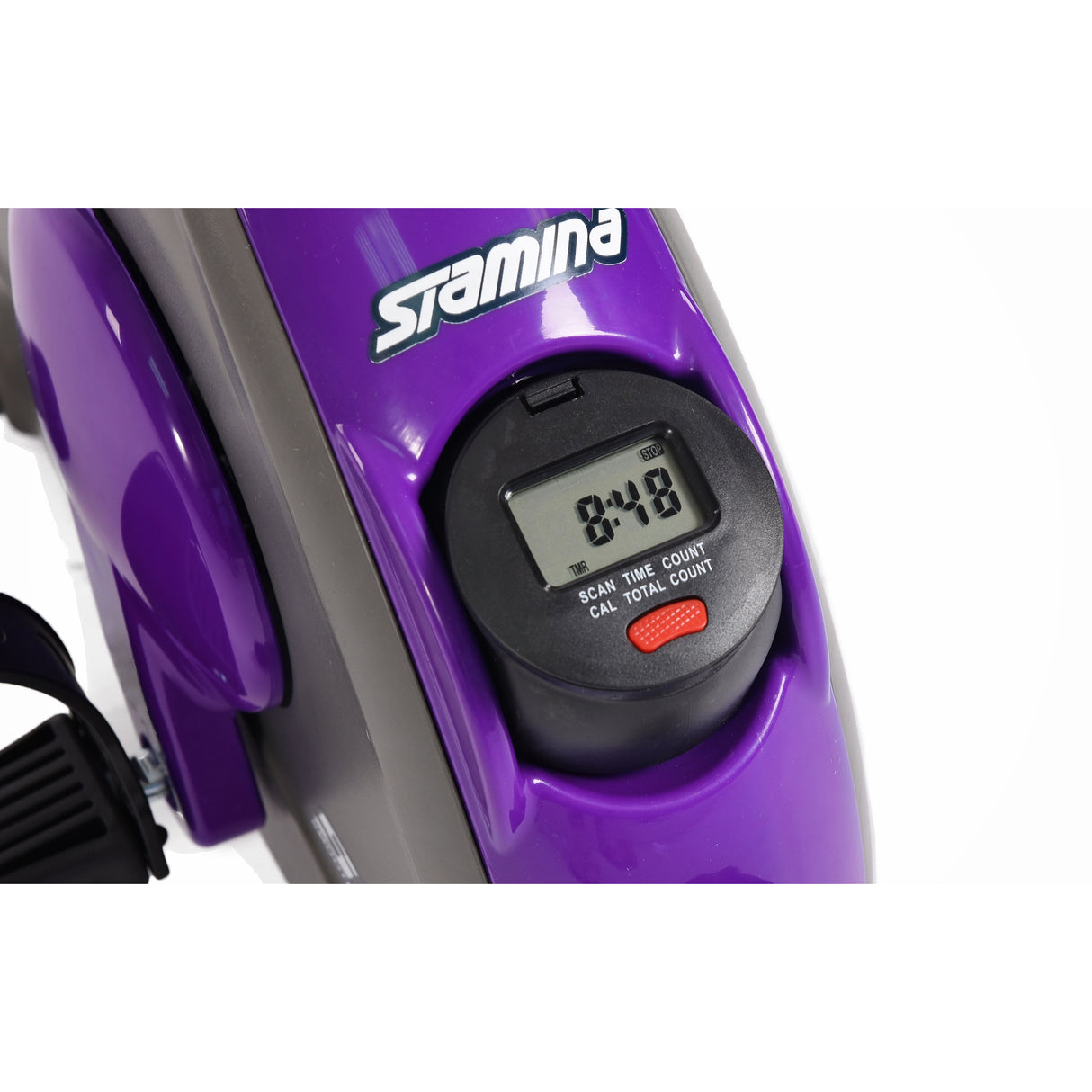 Stamina Mini Exercise Bike with Smooth pedal System, Purple Stamina Aerobics; aerobic step, HR straps WEB2HGH15-0142.5