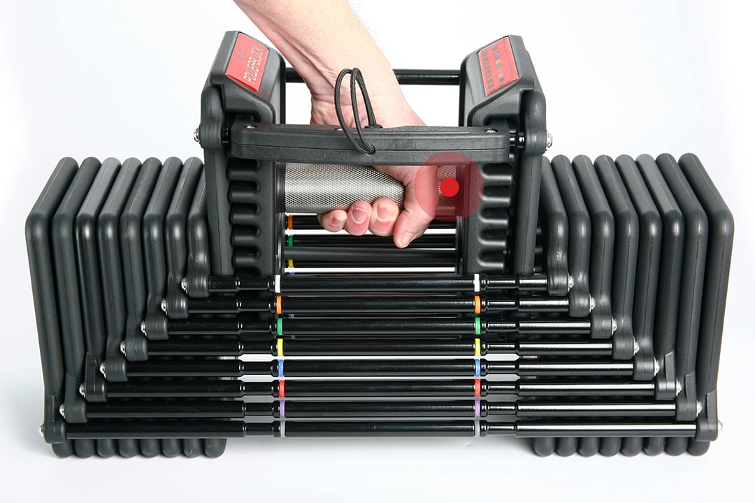 PowerBlock Commercial Pro 100 Set 5-100 lbs w/ Stand PowerBlock Dumbbells commercial-pro-100-_750-00309-00_grip