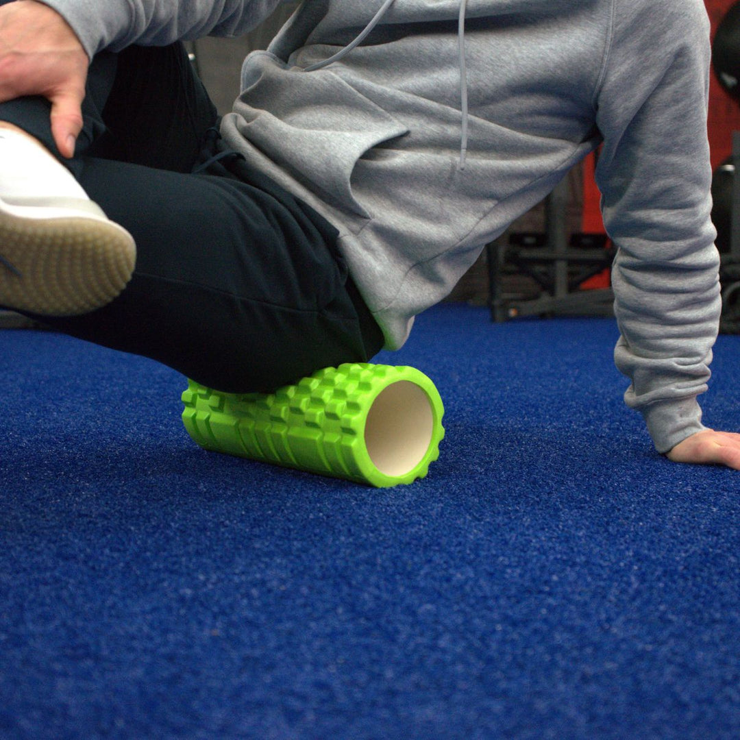 Gronk Fitness Green Foam Roller Gronk Fitness Products Recovery; foam rollers, advanced rollers, stretch and massage gronkfitness_green-foam-roller_view-5