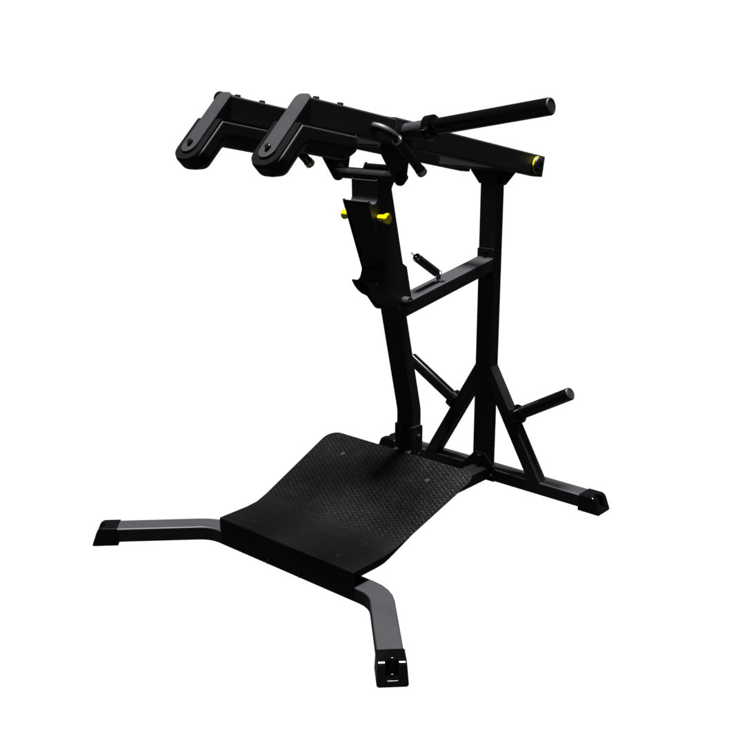 Gronk Fitness Plate Loaded Leverage Squat / Calf - Final Stock Gronk Fitness Products Selectorized, single stack, MTS, Hammer, assembled ironax-xp-leverage_squat_calf-00