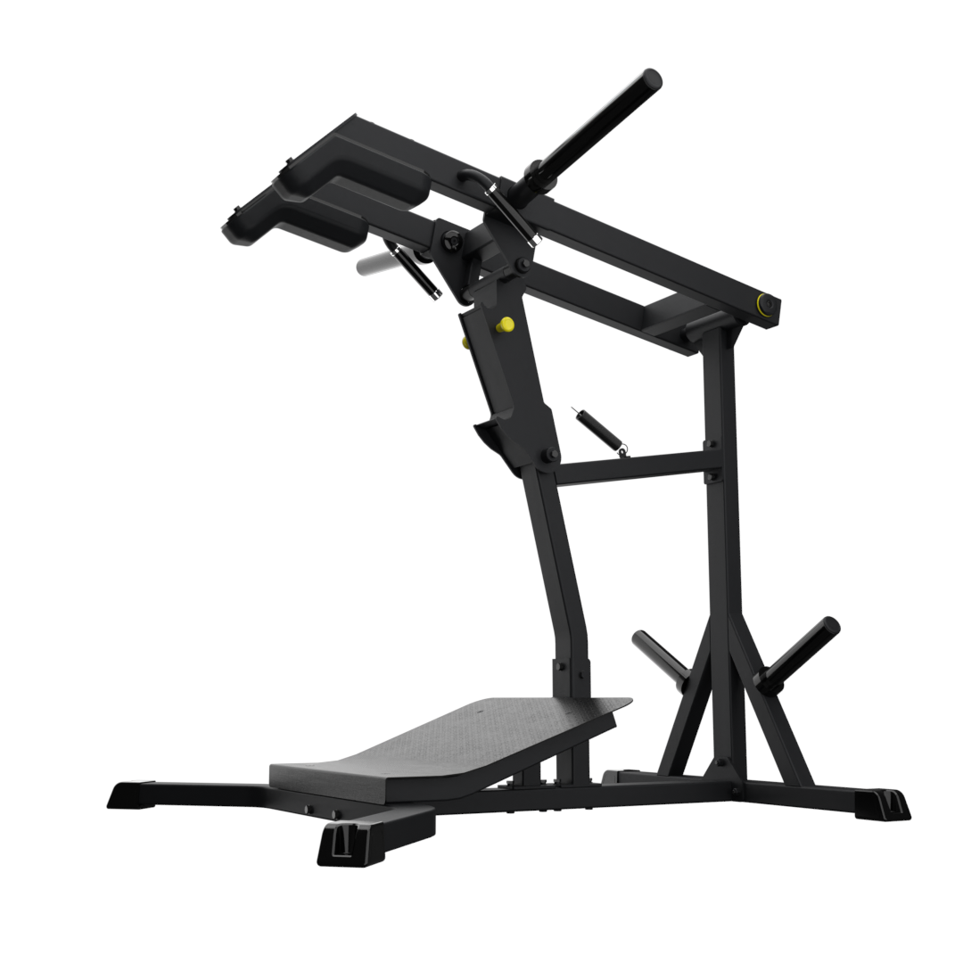 Gronk Fitness Plate Loaded Leverage Squat / Calf - Final Stock Gronk Fitness Products Selectorized, single stack, MTS, Hammer, assembled ironax-xp-leverage_squat_calf-01