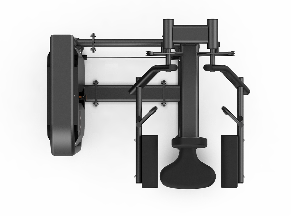 Shua G6805 Lateral Raise selectorized machine, studio render 2 of 4