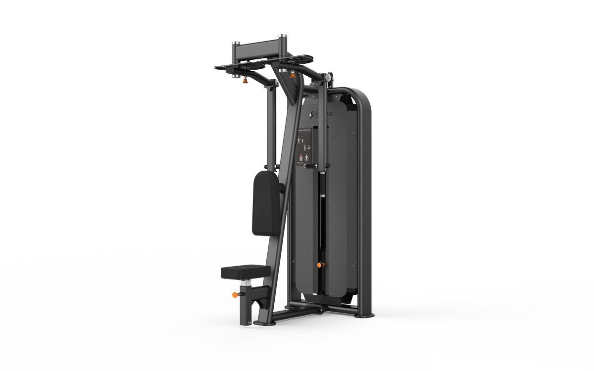 Shua G6813 Pec Fly/Rear Delt selectorized machine, studio render 2 of 2