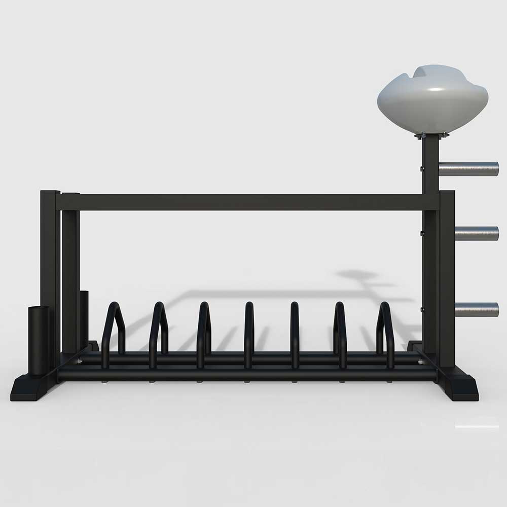 XM Cross Training Functional Storage Rack XM Fitness Dumbell racks, power block stand, plate and bar storage, kettlebell racks, ball racks xm-fitness_cross-training-functional-storage-rack_view-2