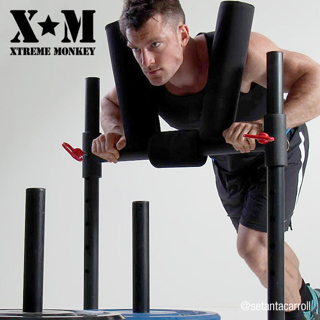 XM Red Sled Drive Pad XM Fitness Agility and Speed; jump ropes, climbing and battle ropes, ladders, sled, interval timer xm-fitness_red-sled-drive-pad_view-3