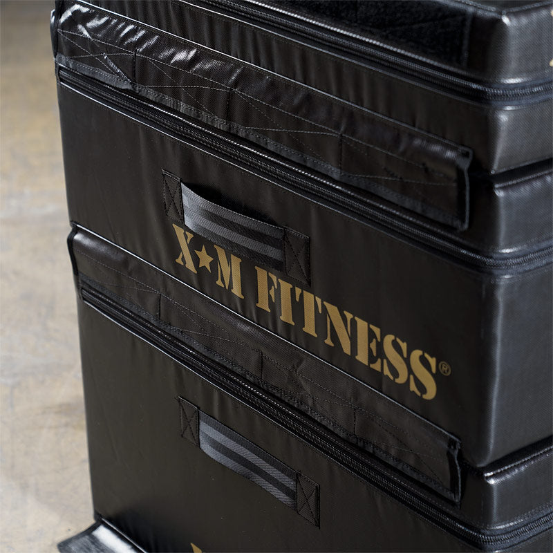 XM Fitness Soft Plyo Box Set - 6" 12" & 18" XM Fitness Balance and stability; bosu, swiss, plyo-box xm-plyo-stack-3298-handle_3