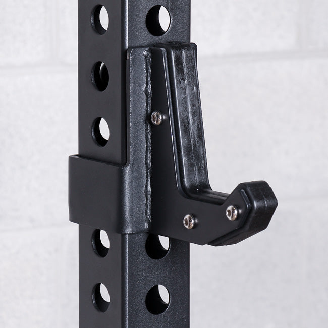 XM Fitness Premium J-Hooks for Rigs XM Fitness Synergy/Rack Addon No Bolt xm-premium-jhooks-in-use