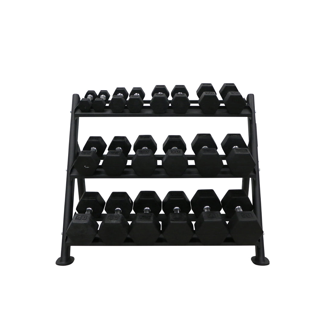 TKO 3-Tier Dumbbell Rack TKO Dumbell racks, power block stand, plate and bar storage, kettlebell racks, ball racks 12