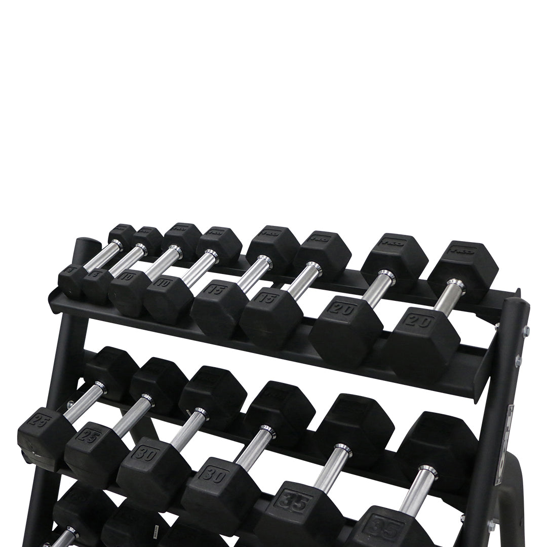 TKO 3-Tier Dumbbell Rack TKO Dumbell racks, power block stand, plate and bar storage, kettlebell racks, ball racks 14