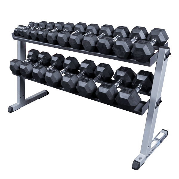 Body-Solid Dumbbell Rack - Discontinued Body Solid Dumbell racks, power block stand, plate and bar storage, kettlebell racks, ball racks GDR60-RFWS_nobg_600px