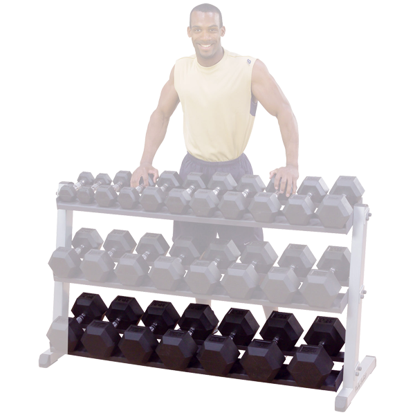 Optional 3rd tier Dumbbell Shelf for Rack (GDR60) - Final Stock Body Solid Additional tiers for Storage Solutions, i.e. DB Racks GDRT6_Hero_afe98465-1d50-4918-a0d9-a3c0afd317e9
