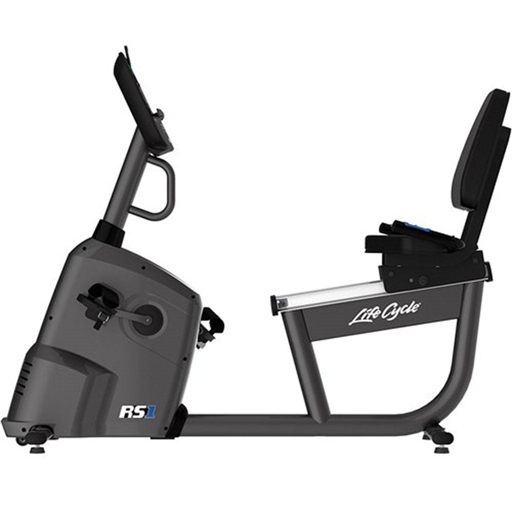 Life Fitness RS1 Lifecycle Exercise Bike Life Fitness Bike; Recumbent recumbent-RS1-sideview-L