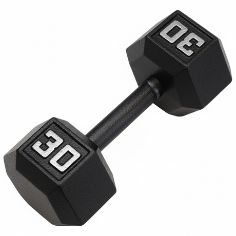 Gronk Cast Hex Dumbbell - Black 30 lb G&G Fitness Equipment Variant(s) - LBWeight 30_ccaea01d-a6ba-4373-8f2b-96e789b572cf