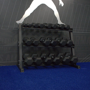 5-50 lb Dumbbell Set with Free Rack