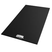 Gronk Fitness black PVC mat angled view