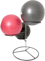 TKO Stability Ball Rack with two gray and one red ball