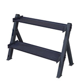 Body Solid GDKR100B Adjustable Dumbbell and Kettlebell Rack - Discontinued Body Solid Dumbell racks, power block stand, plate and bar storage, kettlebell racks, ball racks GDKR100_A_DSF0392_cut-FakeBLK-v2__64562.1735667623