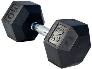 Hex Rubber Dumbbells