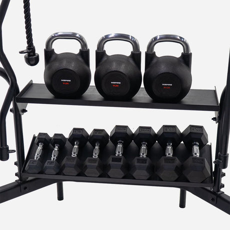 Inspire SF5 Horizontal Storage Rack, Adjustable - Final Stock Inspire Add-ons; leg-press, specialized benchs, multi-hip SF5-06_09-15-23-1_741f0a7b-bd0b-4a85-a6c3-6dbfb21a80c4