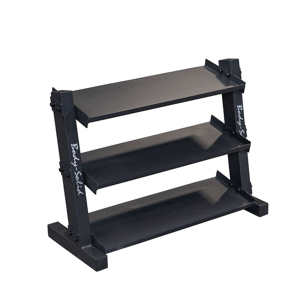 Body Solid GDR34B Vinyl and Neoprene Dumbbell Rack Body Solid Dumbell racks, power block stand, plate and bar storage, kettlebell racks, ball racks body-solid_gdr34b-vinyl-and-neoprene-dumbbell-rack_main