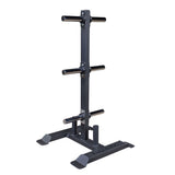 GWT56 2" Olympic Plate Tree and Bar Holder Body Solid Dumbell racks, power block stand, plate and bar storage, kettlebell racks, ball racks body-solid_gwt56-2-olympic-plate-tree-and-bar-holder_main