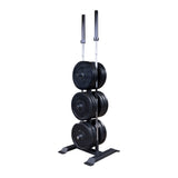 GWT56 2" Olympic Plate Tree and Bar Holder Body Solid Dumbell racks, power block stand, plate and bar storage, kettlebell racks, ball racks body-solid_gwt56-2-olympic-plate-tree-and-bar-holder_view-2