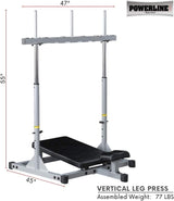 Powerline Vertical Leg Press | PVLP156X Body Solid Modular; preacher curl, vkr, ab, roman chair body-solid_powerline-vertical-leg-press-pvlp156x_view-3