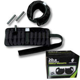 Adjustable Ankle Weights - 20lb Pair Element Fitness Wearables; gloves, elbow sleeves, knee sleeves, dip belts, vests, ankle/wrist weights element-fitness_adjustable-ankle-weights-20lb-pair_main