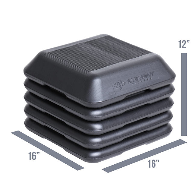 Single Step - Aerobic Stepper SET Element Fitness Aerobics; aerobic step, HR straps element-fitness_single-step-aerobic-stepper-set_view-2