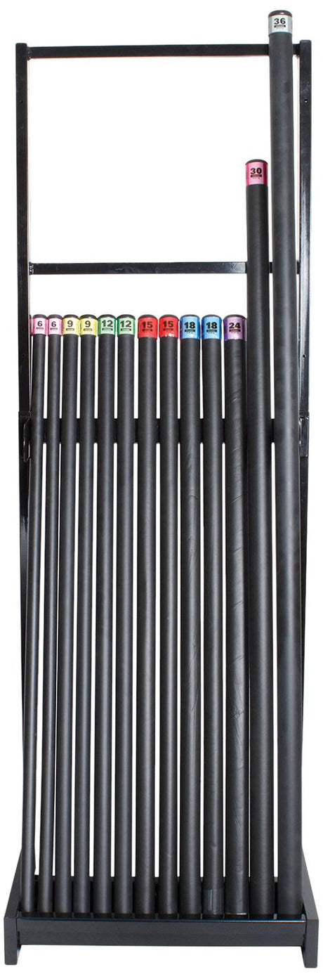 SPRI Weighted Bar Rack - Final Stock Floor Model Aerobics; aerobic step, HR straps floor-model_spri-weighted-bar-rack-discontinued_main