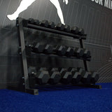 Gronk Fitness 3-Tier Dumbbell Storage Rack Gronk Fitness Products Dumbell racks, power block stand, plate and bar storage, kettlebell racks, ball racks gronkfitness_3-tier-dumbbell-storage-rack_view-5_b28d48dc-b09d-4122-8ceb-0d96c8b862cb