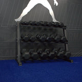 Gronk Fitness 3-Tier Dumbbell Storage Rack Gronk Fitness Products Dumbell racks, power block stand, plate and bar storage, kettlebell racks, ball racks gronkfitness_3-tier-dumbbell-storage-rack_view-6