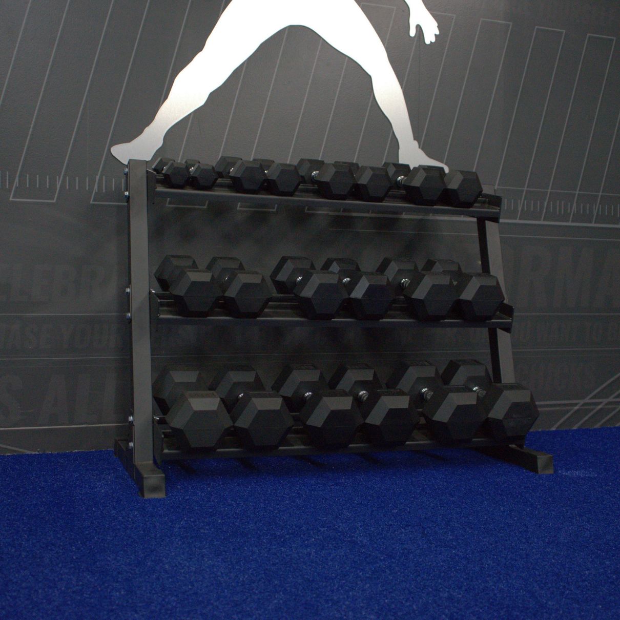 Gronk Fitness 3-Tier Dumbbell Storage Rack Gronk Fitness Products Dumbell racks, power block stand, plate and bar storage, kettlebell racks, ball racks gronkfitness_3-tier-dumbbell-storage-rack_view-6_11674b5d-4e9b-4e4f-9eca-d67cd6a53d1f