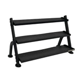 Gronk Fitness 3 Tier Dumbbell/Kettlebell Rack Gronk Fitness Products Dumbell racks, power block stand, plate and bar storage, kettlebell racks, ball racks gronkfitness_3-tier-flat-tray-dumbbell-kettlebell-rack-fits-5-75lb-db-set_main