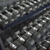 Gronk Fitness 3 Tier Dumbbell/Kettlebell Rack Gronk Fitness Products Dumbell racks, power block stand, plate and bar storage, kettlebell racks, ball racks gronkfitness_3-tier-flat-tray-dumbbell-kettlebell-rack-fits-5-75lb-db-set_view-7