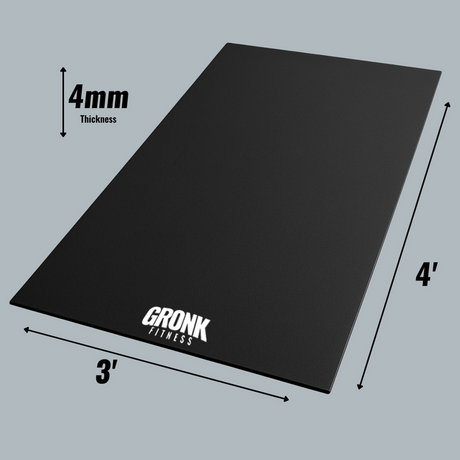 Gronk Fitness 4mm PVC Equipment Mat 4ft x 3ft Gronk Fitness Products Variant(s) - Size gronkfitness_4mm-pvc-equipment-mat-4ft-x-3ft_main