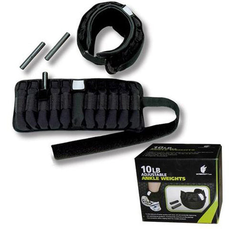 Adjustable Ankle Weights - 5lb Pair G&G Fitness Equipment Wearables; gloves, elbow sleeves, knee sleeves, dip belts, vests, ankle/wrist weights gronkfitness_adjustable-ankle-weights-10lb-pair_main