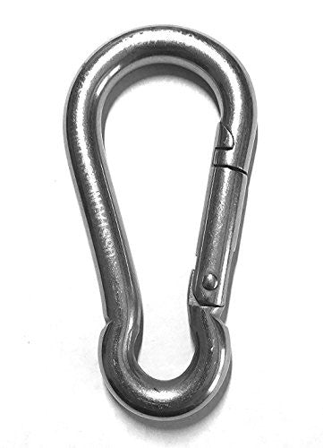 Carabiner Snap Hook, Stainless Steel, 10mm G&G Fitness Equipment Lifting bar attachments (eg landmine, row handles, chains, collars, sleeves, barbell pad, manta ray) gronkfitness_carabiner-snap-hook-stainless-steel-10mm_main