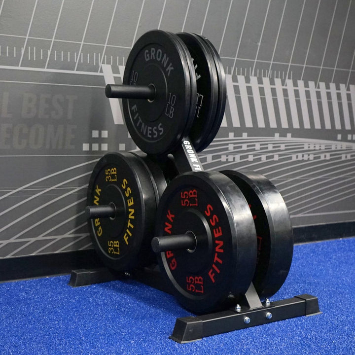Gronk Fitness Compact A Frame Weight Tree Gronk Fitness Products Dumbell racks, power block stand, plate and bar storage, kettlebell racks, ball racks gronkfitness_compact-a-frame-weight-tree-2_view-3